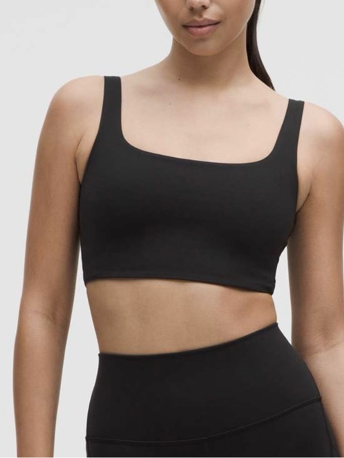 Lululemon Bend This Scoop & Square Bra Black S/M Nulu A-C Cups